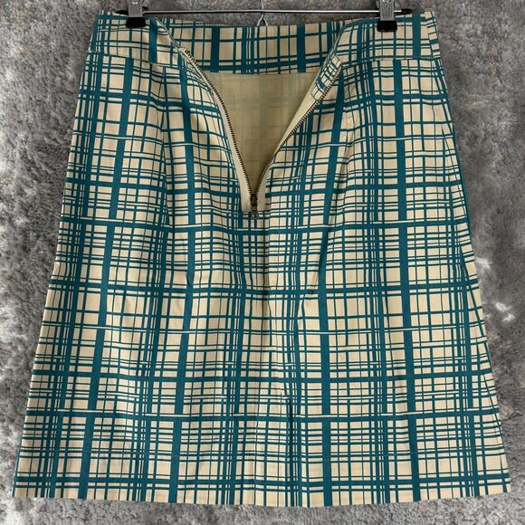 Girls From Savoy Sz 2 Ruffle Pocket A-Line Plaid Mini Skirt High Waist Anthropol - Picture 5 of 10